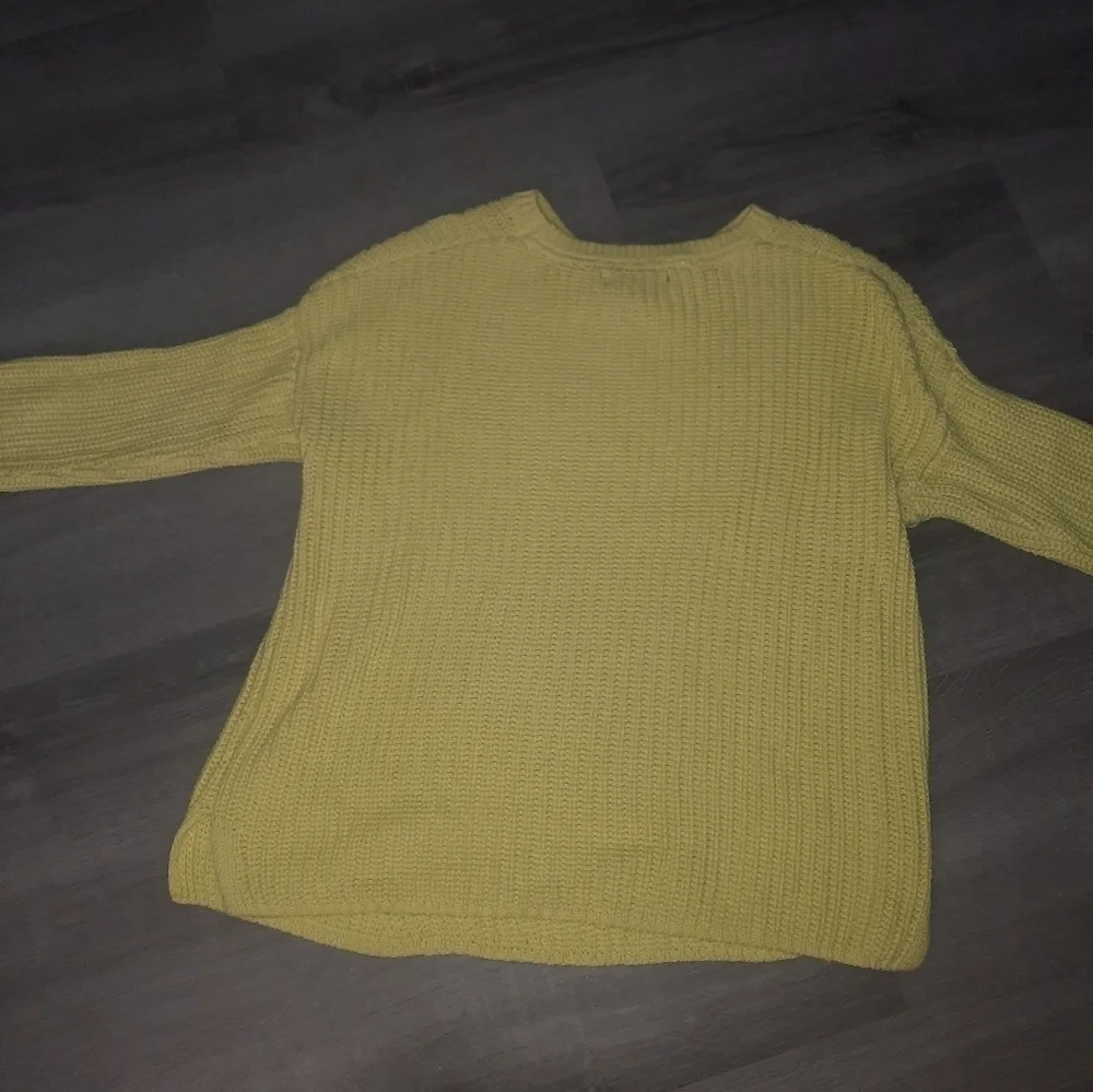 Rachel Zoe Neon Green Cable Knit Sweater